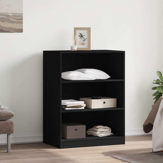 Bibliotecă Neagră 77x48x102 cm