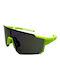 V-store Unisex Sunglasses with Green Plastic Frame and Gray Lens
