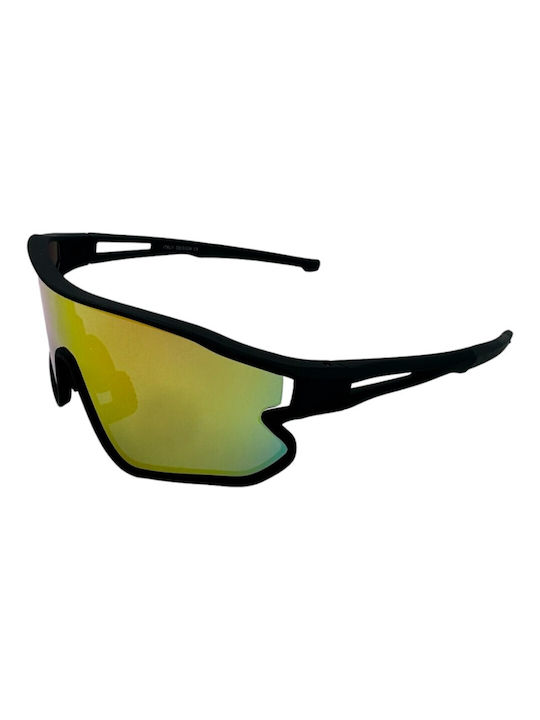 V-store Sonnenbrillen mit Schwarz Rahmen und Mehrfarbig Spiegel Linse 9802-02