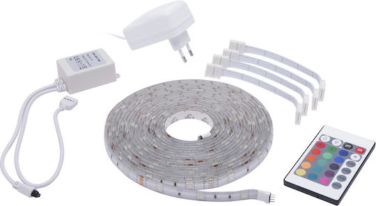 Rezistent la apă Bandă LED 12V RGB Lumină 5m Tip SMD5050 cu Telecomandă