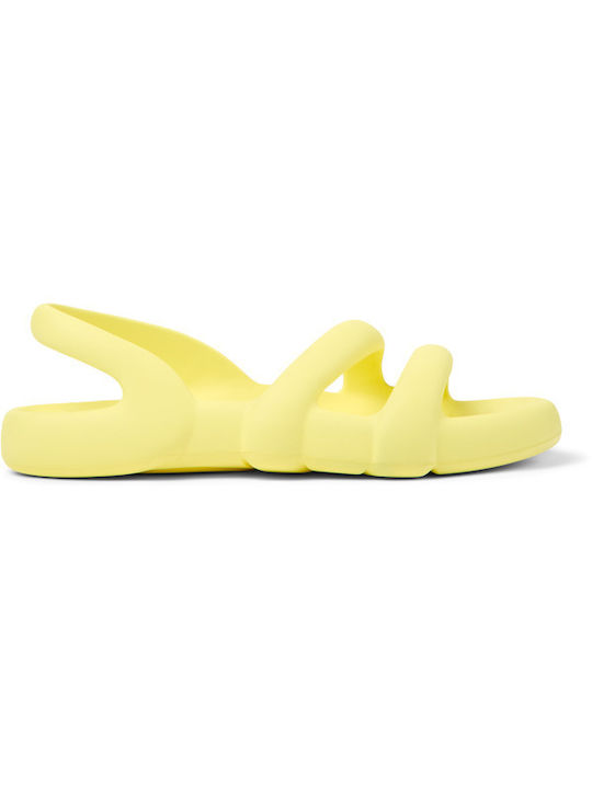 Camper Women's Flat Sandals in Yellow Color