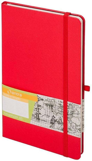 Antra Notebook A5 with Dots Red