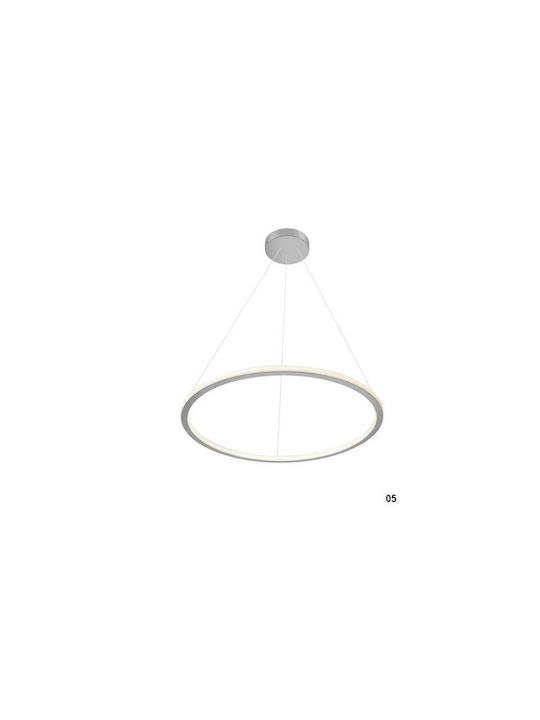 Luma Pendant Light LED with Warm White Light Silver