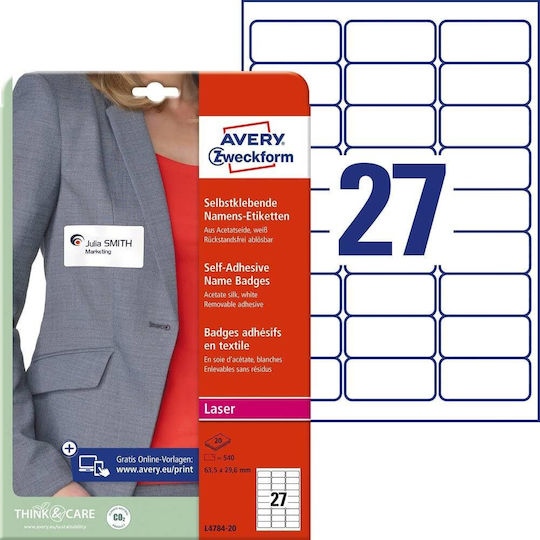Avery Selbstklebende A4-Etiketten 63.5x29.6mm