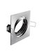 Gtv Square Recessed Spot with Socket GU10 Gray 1pcs