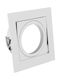 Gtv Square Recessed Spot with Socket GU10 White 1pcs