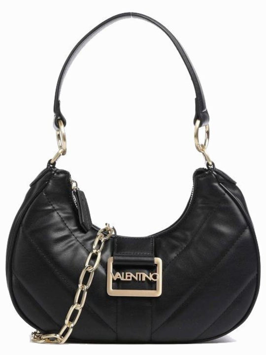 Valentino Bags Δερμάτινη Γυναικεία Τσάντα Ώμου Μαύρη