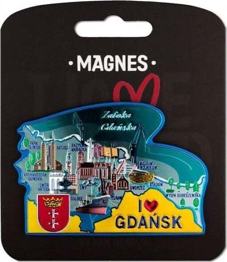 Pan Dragon I Love Poland Gdańsk Set of Magnets 1pcs