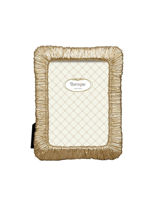 Vintage Plastic Photo Frame With Gold Frame