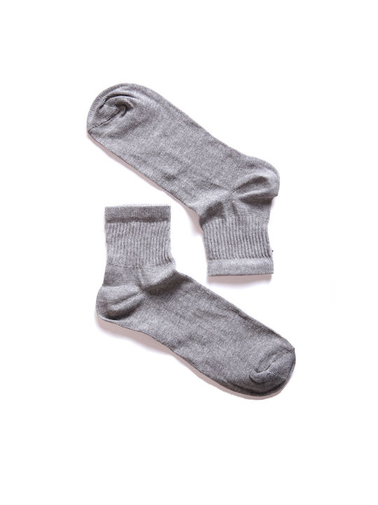Comfort Ανδρικές Μονόχρωμες Κάλτσες Γκρι