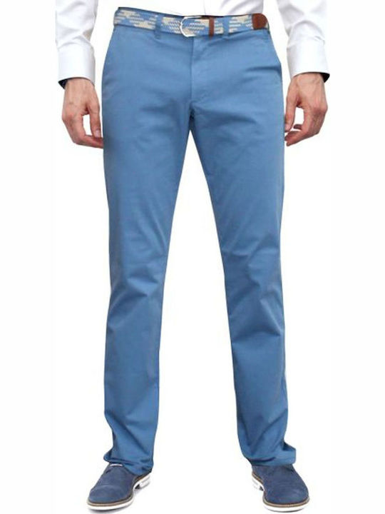 Trousers Chino Elastic in Slim Fit Blue