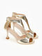 Besondere Absatz Gold Sandalen