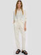 Women's Fabric Trousers Ecru