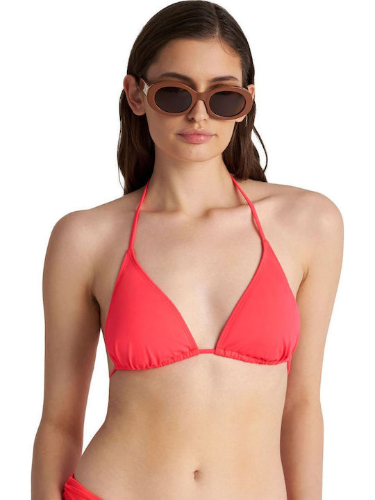 Blu4u Padded Triangle Bikini Top Fluo Corali