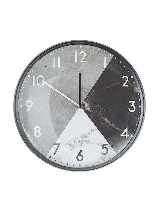 Beliani Wall Clock Glass Gray