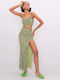 Leopard Green Skirt Set