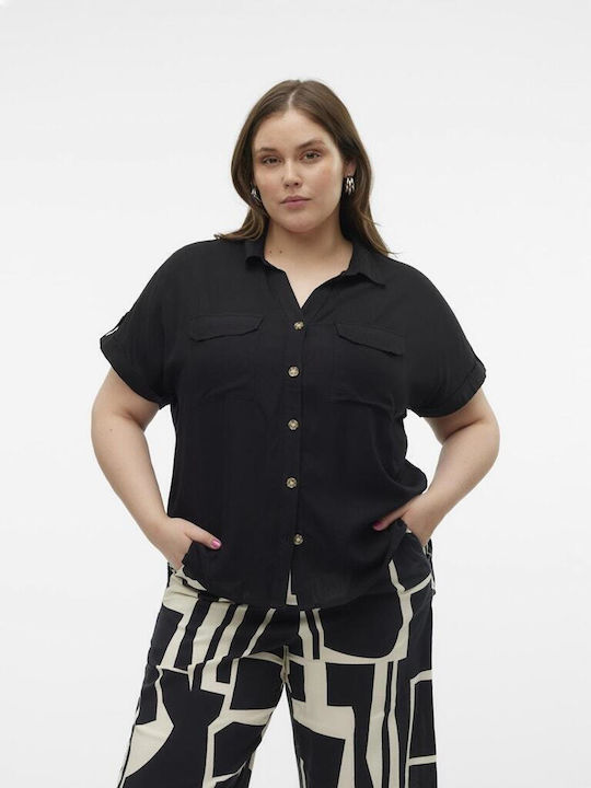 Vero Moda Women's Short Sleeve Shirt Black