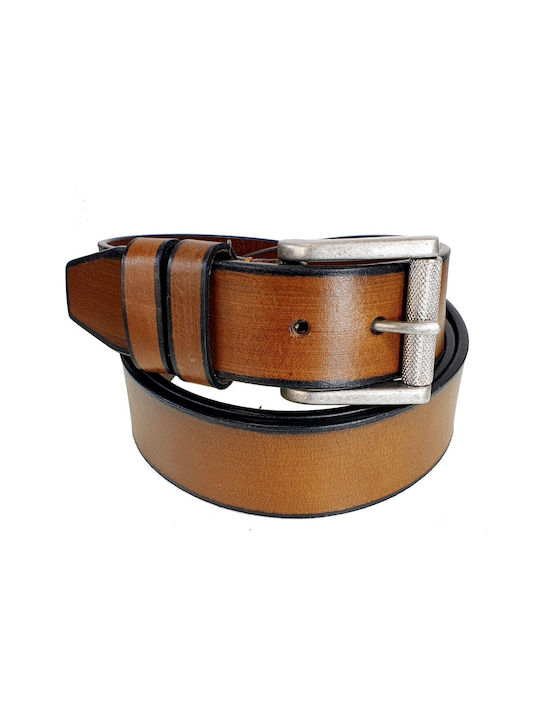 The Chesterfield Brand Men's Leather Wide Belt Tabac Brown