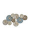 Beliani 3D Hanging Wall Decor Blue Made of Metal