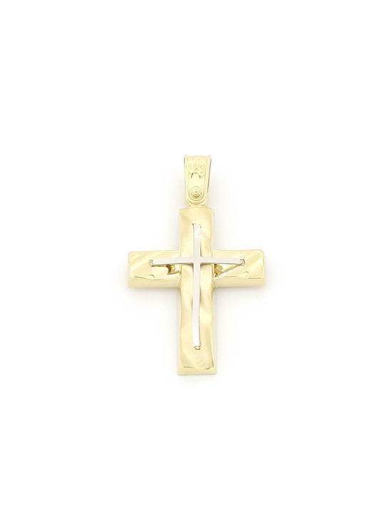 Anorado Herren Gold Kreuz 14K mit Kette