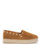 Women's Leather Espadrilles Tabac Brown