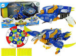 Leantoys Dinobots 2in1 Dinosaur Shot Gun Blue Pterosaur Shield