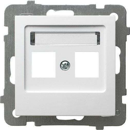 Ospel Network-Telephone Socket Front in White Color GPK-2G/p/00