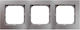 Ospel Switch Frame 3 Positions for Vertical and Horizontal Placement in Silver Color R-3G/18