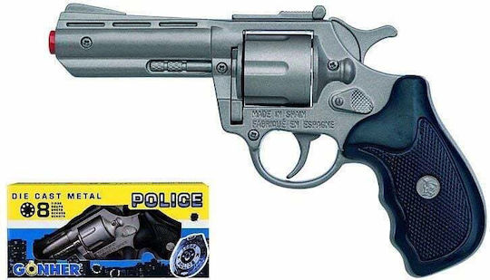Gonher Metal Police Revolver 8 Cartridges 239861