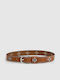 Leather Women's Belt Tabac Brown