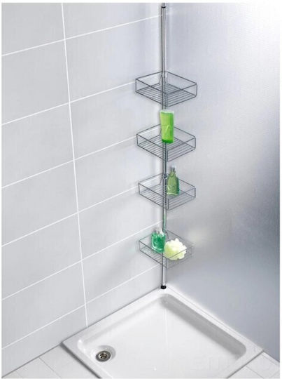 Wenko Ecke An der Wand montiert Badezimmerregal Metallisch 25x20x20cm Silber