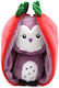 Λουτρινο 22εκ.les Deglingos Veggie Serie Violet Owl-strawberry