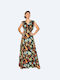 Women's Maxi Dress Spanish Tropical Leaves 4920600333329 L