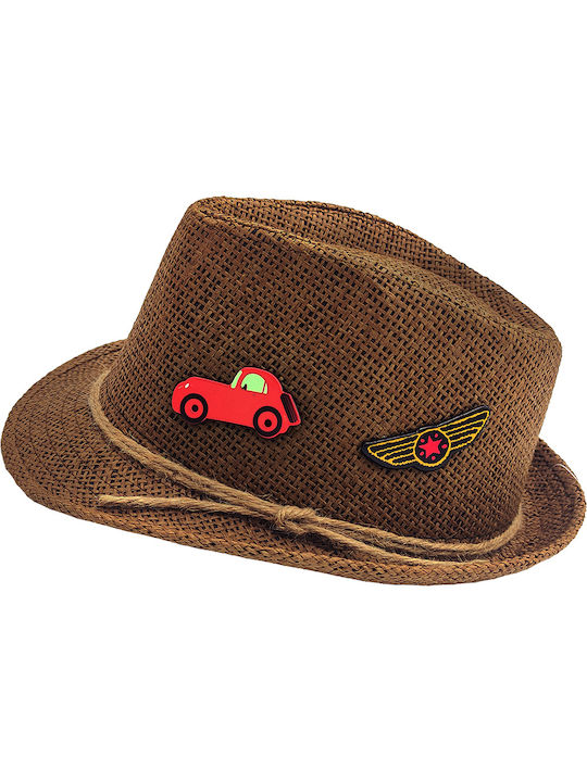 Gift-Me Kids' Hat Fedora Straw Brown