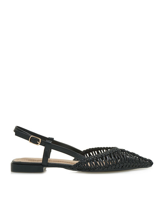 Synthetic Leather Ballerinas Black