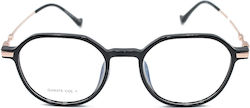 Gianni Venturi Acetate Eyeglass Frame Black 55002-C1