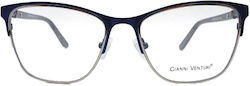 Gianni Venturi Metal Eyeglass Frame Cat Eye Blue GV9319-2