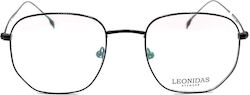 Leonidas Metal Eyeglass Frame Black 942140-C1-50
