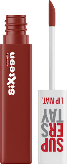 Sixteen Cosmetics Υγρό Κραγιόν Matte 127 Dark Pink 4.5ml