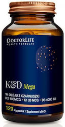 Doctor Life K&d Mega In Black Cumin Oil Dietary Supplement 120 Capsules