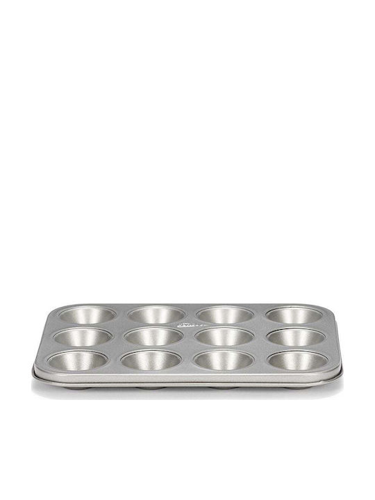 Patisse Muffin Shape Φόρμα Ζαχαροπλαστικής για Cupcakes/Muffins από Ανοξείδωτο Ατσάλι 25x19εκ.