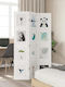 vidaXL Decorative Room Divider Wooden with 3 Panels 105x180cm