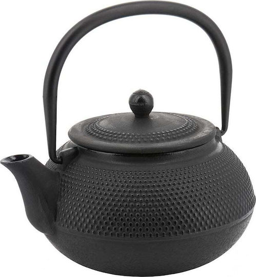KING Hoff Teapot with Filter Cast Iron Black 850ml