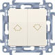 Kontakt-Simon Recessed Wall Switch Lighting Two-Way without Frame Ecru