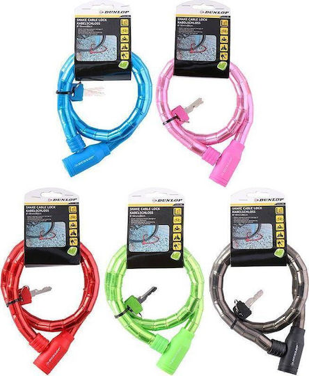 Dunlop Bicycle Frame Lock with Key Pink