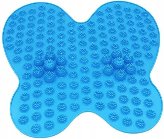Rutschfeste Duschmatte Fuß Füße mit Saugnäpfen Blau 35x36εκ.