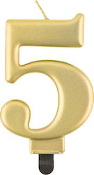 GoDan Geburtstagskerze Nummer in Gold Farbe PF-...