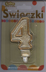 GoDan Birthday Candle Number in Gold Color PF-S...