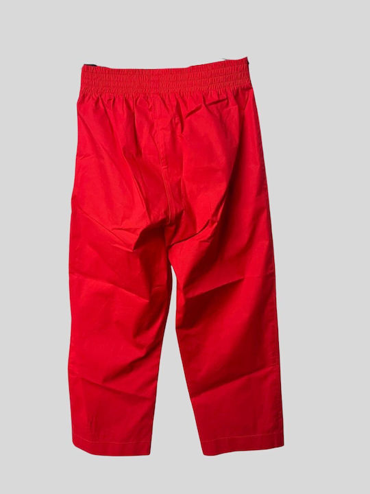 Moutaki Γυναικείο Υφασμάτινο Παντελόνι Κόκκινο