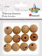 Titanum Wooden Decorative Element for DIY Crafts Beige 12pcs 1.9x1.9cm